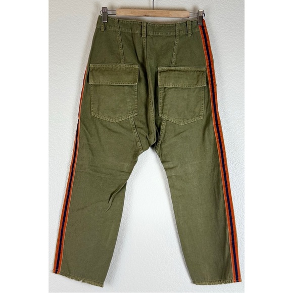 Nili Lotan Luna Drop Crotch Cropped Ankle Pants with Tape Trim, size 0 - Picture 5 of 10